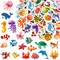 Ocean Sea Animal Foam Stickers for Kids Crafts Fish Sticker Sea Creature Labels for Art Craft Ocean Themed Party Decoration Favors Toddlers Reward Supplies 200Pcs